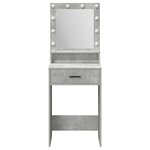 vidaXL Coiffeuse Gris béton 50 x 41 x 135 cm Bois d'ingénierie