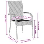 vidaXL Ensemble de salle à manger de jardin 5 pièces noir rattan poly