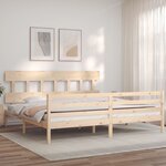 vidaXL Cadre de lit sans matelas bois massif