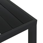 vidaXL Table de jardin Noir 80 x 80 x 74 cm Aluminium et WPC