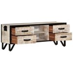 vidaXL Meuble TV 110x30x41 cm Bois d'acacia massif