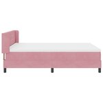 vidaXL Lit à ressorts ensachés rose avec matelas 160x200 cm en velours