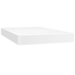 vidaXL Sommier à lattes de lit avec matelas Blanc 120x200cm Similicuir