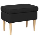 vidaXL Pouf Noir 55 x 35 x 41 cm Polyester