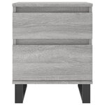 vidaXL Tables de chevet 2 Pièces sonoma gris 40x35x50 cm bois ingénierie