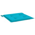 vidaXL Coussins de chaise de jardin lot de 4 turquoise 40x40x4cm tissu