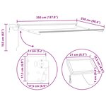 vidaXL Store rétractable manuel avec LEDs Multicolore 3 5 x 2 5 m