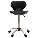 vidaXL Tabouret de salon et spa Noir Similicuir