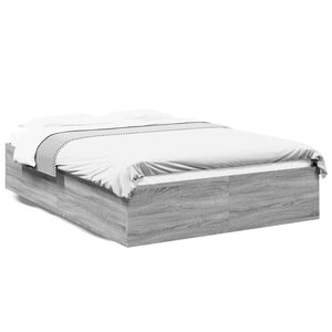 vidaXL Cadre de lit sans matelas sonoma gris 120x200 cm