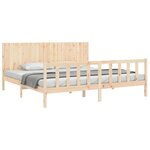 vidaXL Cadre de lit sans matelas 200x200 cm bois massif de pin