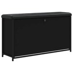 vidaXL Banc à chaussures avec tiroir rabattable noir 102x32x56 cm