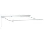 vidaXL Cadre de auvent manuel Réglable Blanc 3 x 2 5 m Acier