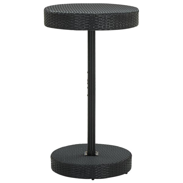 vidaXL Table de jardin Noir 60 5x106 cm Résine tressée