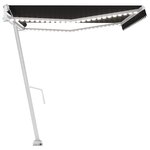 vidaXL Auvent automatique et capteur de vent/LED 500x300 cm Anthracite