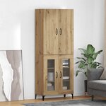 vidaXL Haut Armoire Montage mural Chêne artisanal 69 5 x 34 x 180 cm