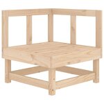 vidaXL Canapé d'angle avec coussins bois de pin solide