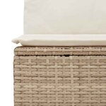 vidaXL Salon de jardin avec coussins 5 Pièces beige résine tressée