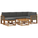 vidaXL Ensemble de canapés d'extérieur 7 pc Naturel et Anthracite