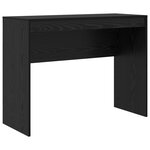 vidaXL Bureau avec rangement chêne noir bois d'ingénierie