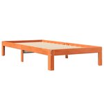 vidaXL Lit bibliothèque sans matelas cire marron 90x190 cm pin massif