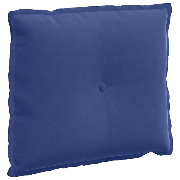 vidaXL Coussin de Dos Bleu police 60 x 50 cm Tissu en velours côtelé