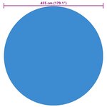 vidaXL Film solaire de piscine ronde PE 455 cm Bleu