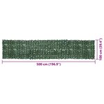 vidaXL Écran de balcon avec feuilles vert foncé 500x100 cm