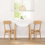 vidaXL Chaises à manger 2 Pièces bois massif caoutchouc