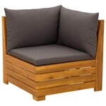vidaXL Ensemble de canapés d'extérieur avec coussin 5 Pièce Marron