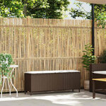 vidaXL Banc de jardin avec coussin marron 110x30x40 5cm résine tressée