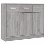 vidaXL Buffet sonoma gris 91x28x75 cm bois d'ingénierie