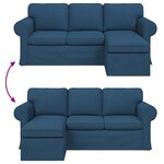 vidaXL Canapé Bleu 215 x 138 x 80 cm tissu