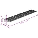 vidaXL Auvent de porte Noir 396x90 cm Polycarbonate