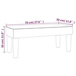 vidaXL Banc Blanc 70x30x30 cm Similicuir