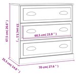 vidaXL Buffets 2 Pièces gris béton bois d'ingénierie