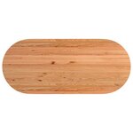 vidaXL Table à manger marron clair bois de chêne massif ovale