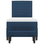 vidaXL Lit à ressorts avec tête de lit Bleu 90 x 190 cm tissu