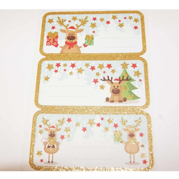 12 étiquettes adhésives de Noël - Rennes