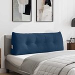 vidaXL Coussin de Dos Bleu 120 x 24 x 50 cm tissu