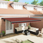 vidaXL Auvent Orange et marron 500 x 300 x 165 cm