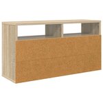 vidaXL Basboard avec tiroir Chêne Sonoma 72 x 22 5 x 38 cm