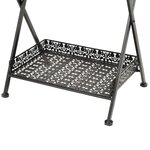 vidaXL Table à thé pliante Style vintage Métal 58 x 35 x 72 cm Noir