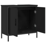 vidaXL Armoire lavabo de salle de bain noir 60x30x60 cm