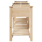 Jardinier vidaXL avec grilles 203x53x76 cm en bois massif de sapin