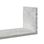 vidaXL Étagères murales 3 Pièces gris béton 80x18x18 cm bois d'ingénierie