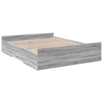vidaXL Cadre de lit avec tiroirs sans matelas sonoma gris 140x200 cm