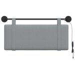 vidaXL Tête de lit suspendue Gris clair Tissu