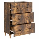 vidaXL Armoire à tiroirs Chêne fumé 66 x 34 5 x 90 cm
