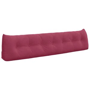 vidaXL Coussin de Dos Bordeaux 200 x 24 x 50 cm Velours