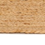 vidaXL Tapis Jute tressé 210 cm Rond